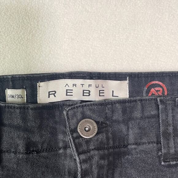 Men's Black Cargo Jeans 34/30 - Picture 2 of 5
